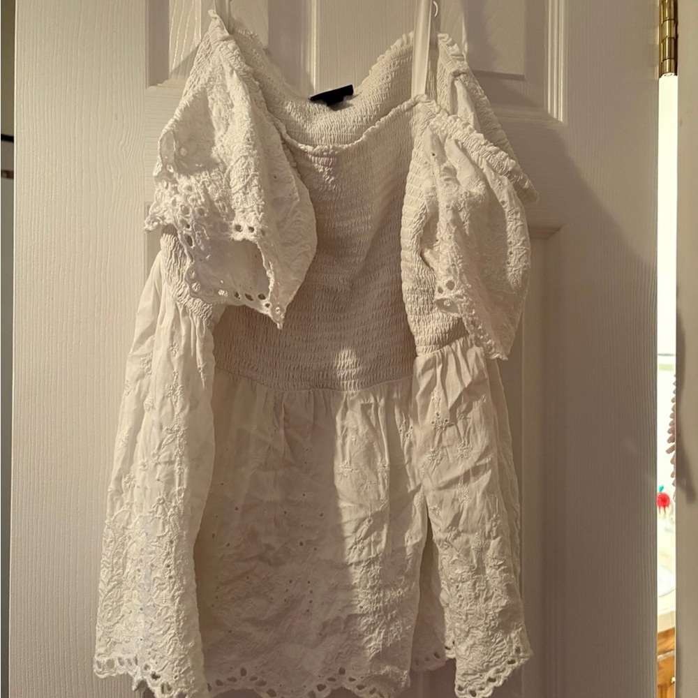 Torrid White Off-Shoulder Blouse